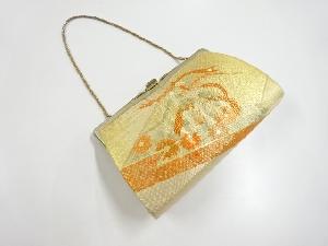 リサイクル　金糸鳳凰模様織り出し和装バッグ